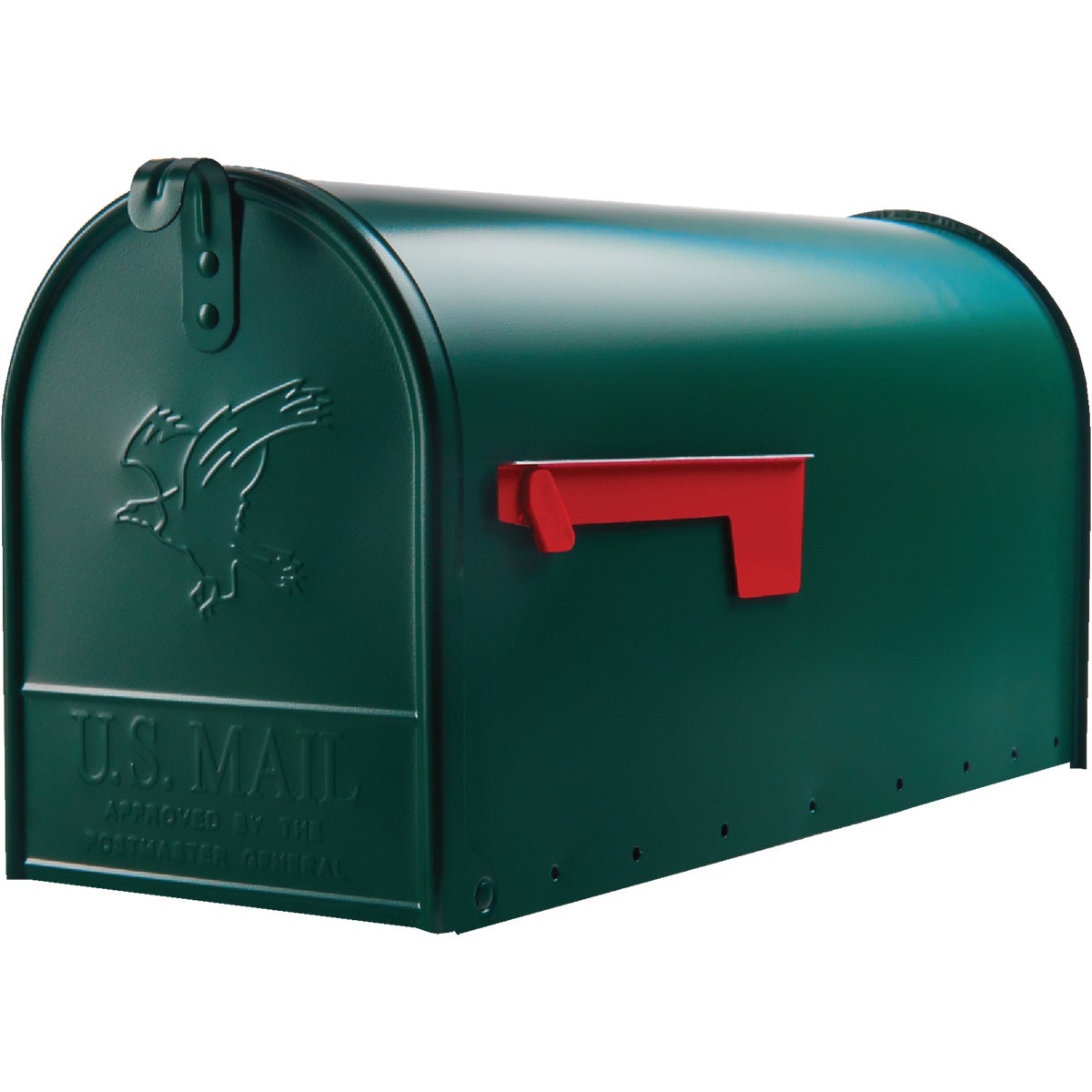 Gibraltar Elite T2 Large Green Steel Rural Post Mount Mailbox Image 2