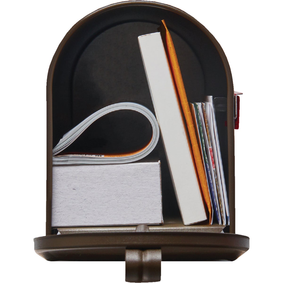 Gibraltar Elite T1 Bronze Steel Rural Post Mount Mailbox Image 3