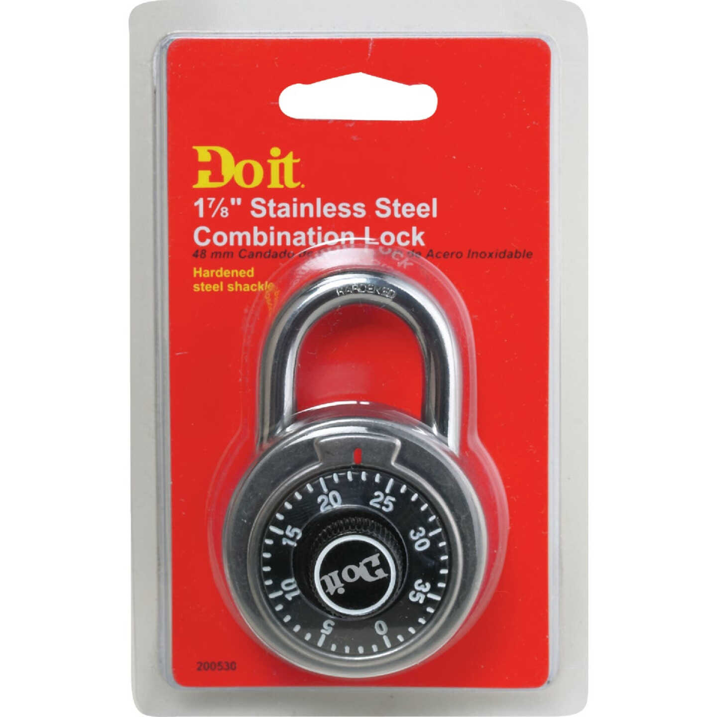 Do it 2 In. Stainless Steel Black Combination Lock Padlock Image 2