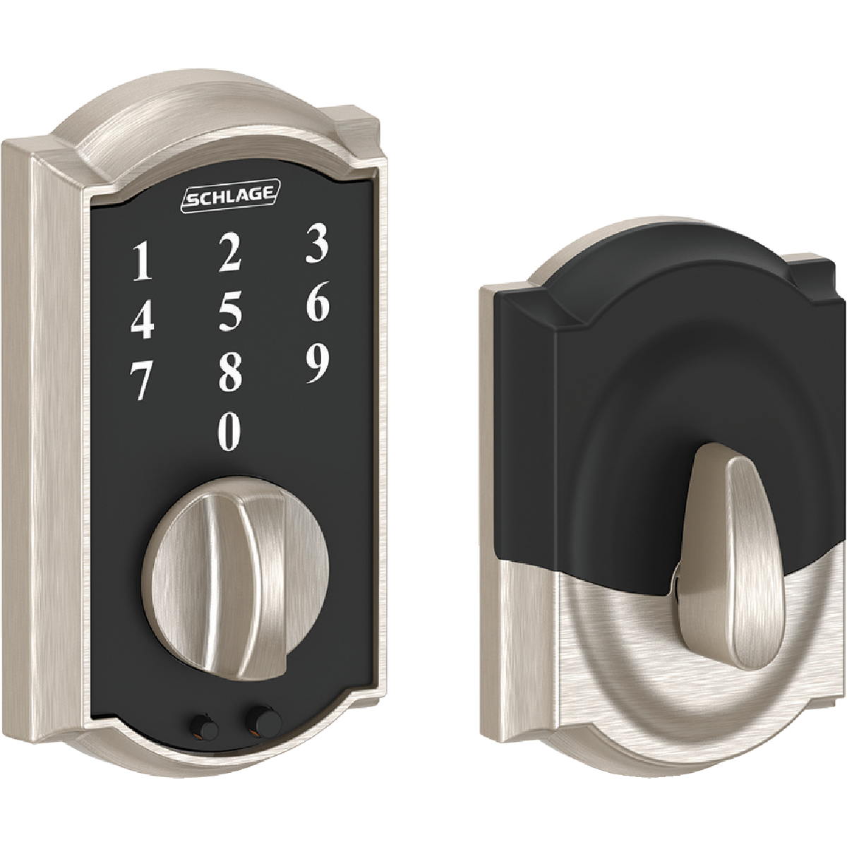 Schlage Camelot Touchscreen Satin Nickel Electronic Deadbolt Image 1