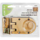 Defender Security Brass Single Cylinder Single Rim Deadlock, Jimmy-Resistant Image 2