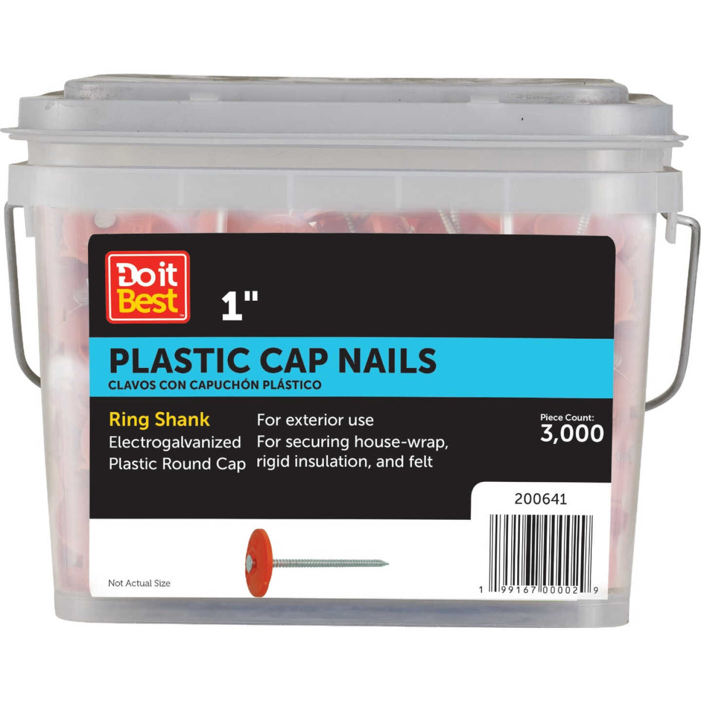 Do it Best 1 In. 12 ga Electrogalvanized Cap Nails (3000-Count, 9 Lb.) Image 1