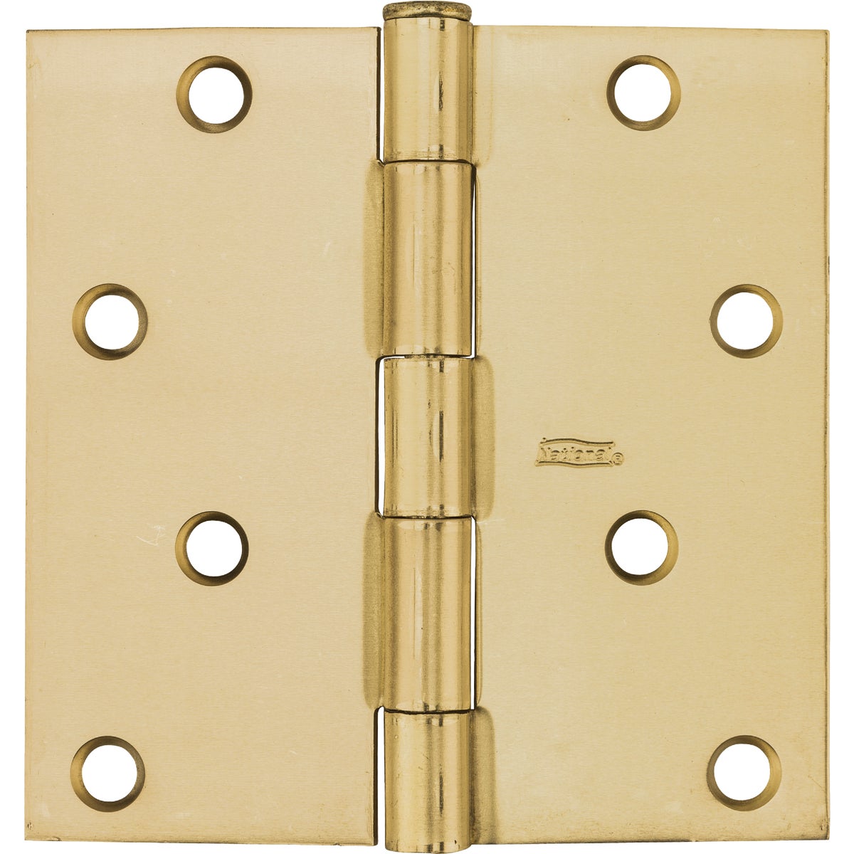 National Hardware 4 In. Square Satin Brass Door Hinge Image 2