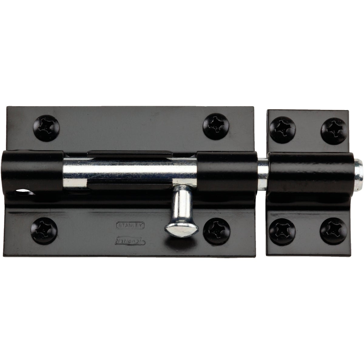 National Hardware 5 In. Black Extra Heavy Door Barrel Bolt Image 1