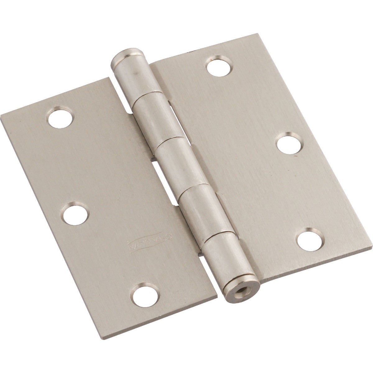 National Hardware 3-1/2 In. Square Satin Nickel Door Hinge Image 1