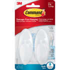Command Medium Bath Hook, White, 2 Hooks, 2 Strips Image 2