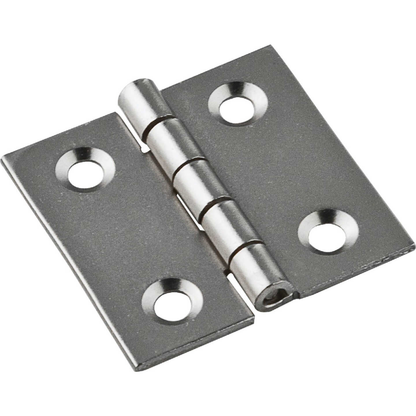 National Hardware 1 In. X 1 In. Satin Nickel Broad Hinge (4-Pack) Image 1