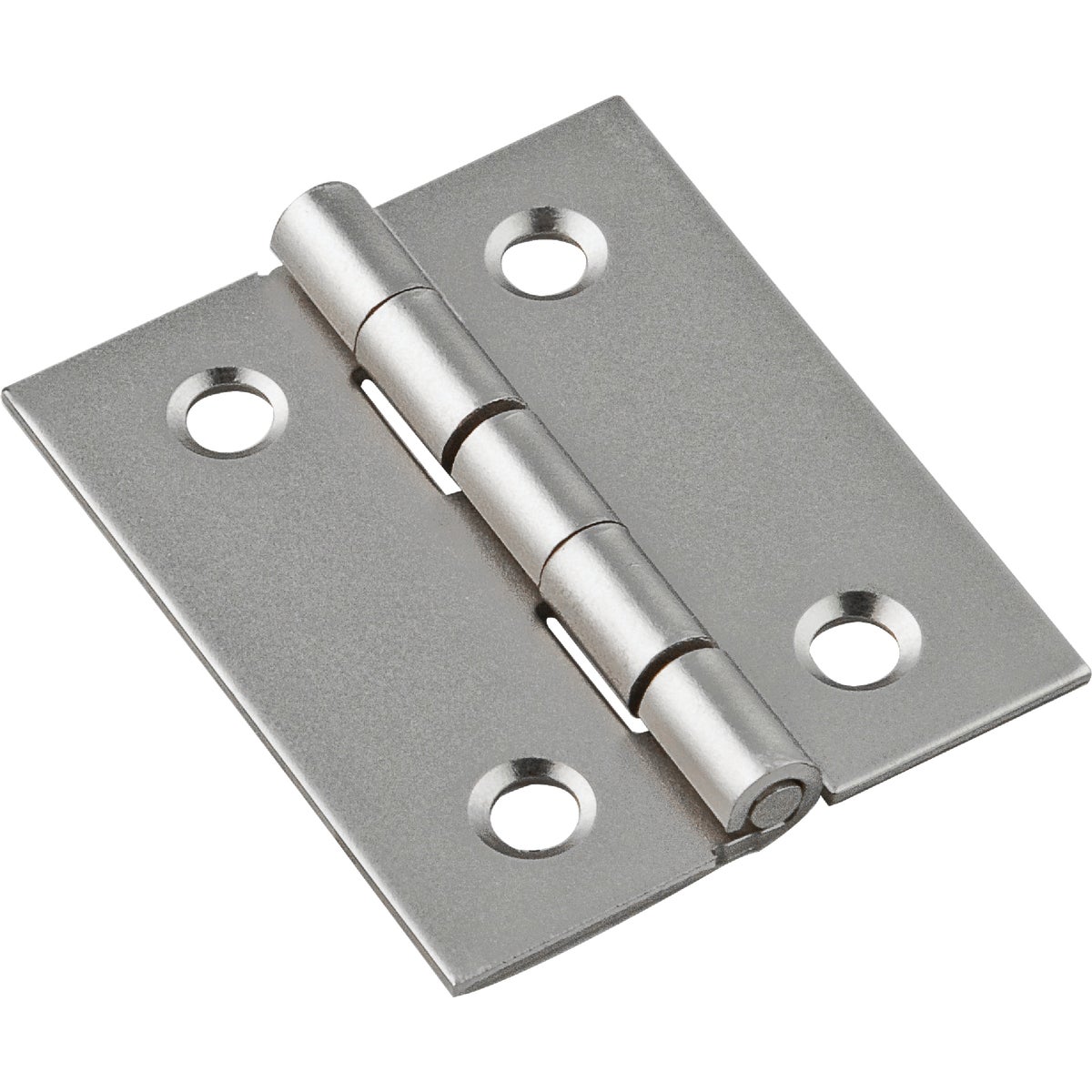 National Hardware 1-1/2 In. x 1-1/4 In. Satin Nickel Broad Hinge (2-Pack)
