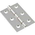National Hardware 2 In. x 1-3/8 In. Satin Nickel Broad Hinge (2-Pack) Image 1