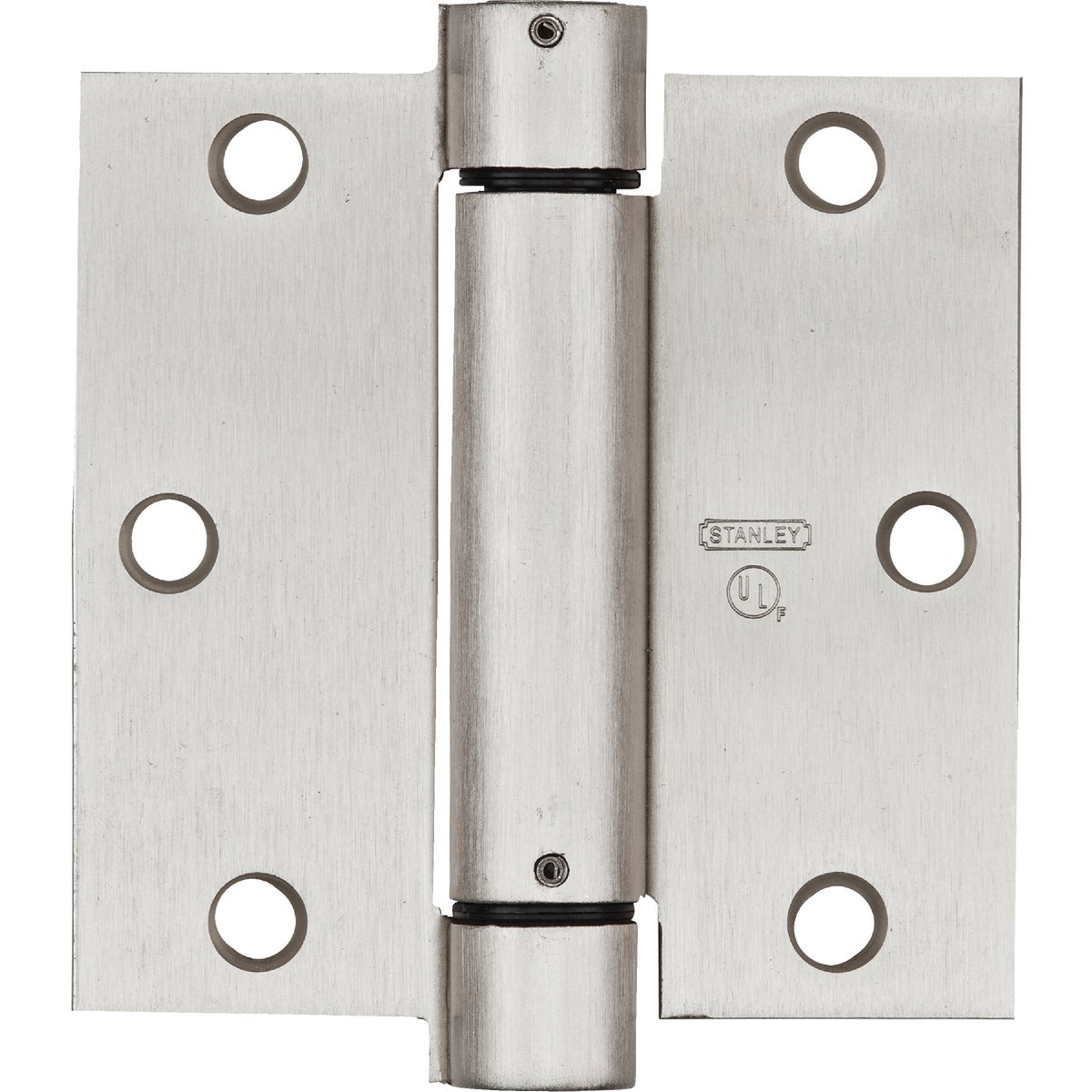 National Hardware 3-1/2 In. Satin Nickel Square Spring Door Hinge Image 1