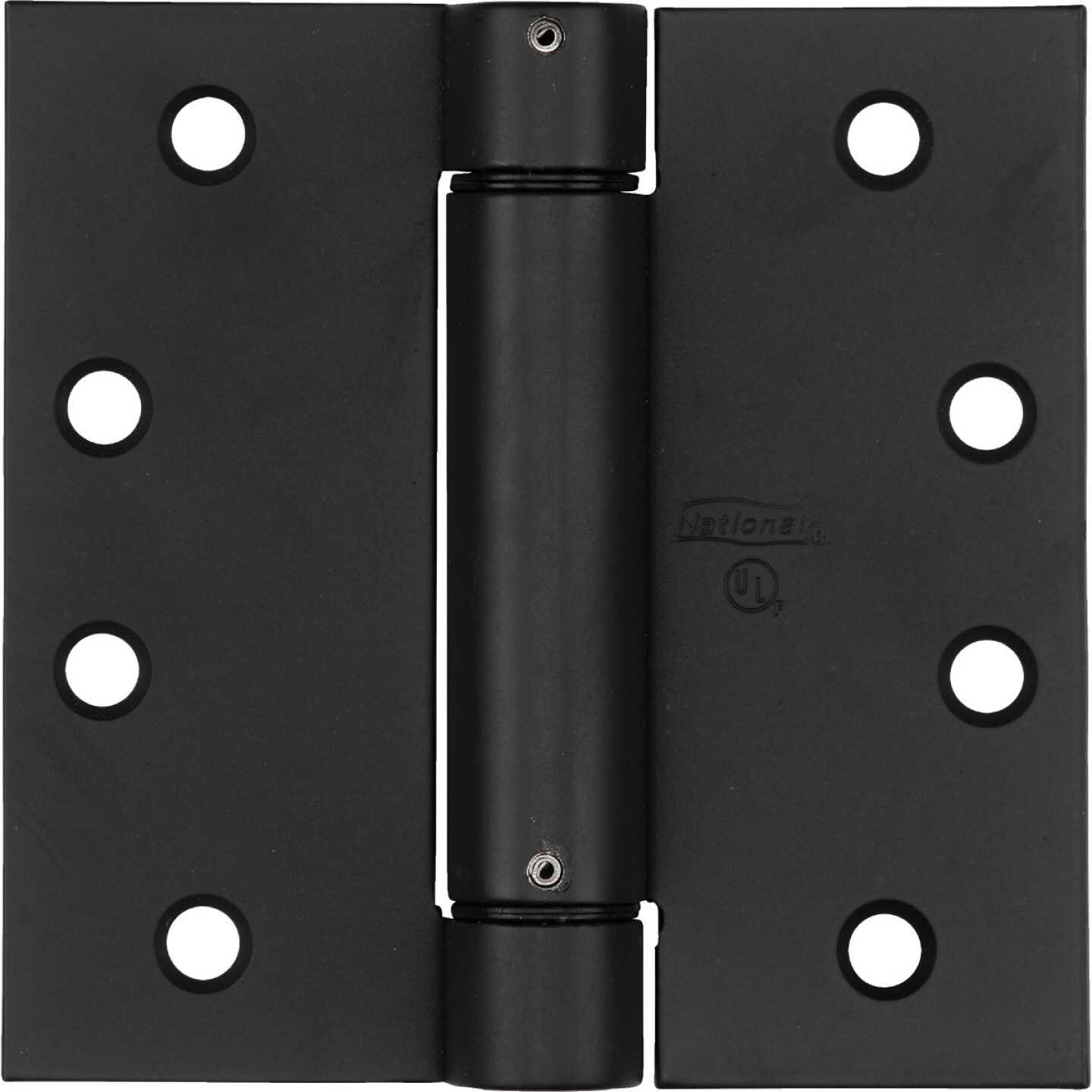 National Hardware 4 In. Oil Rubbed Bronze Square Spring Door Hinge Image 1