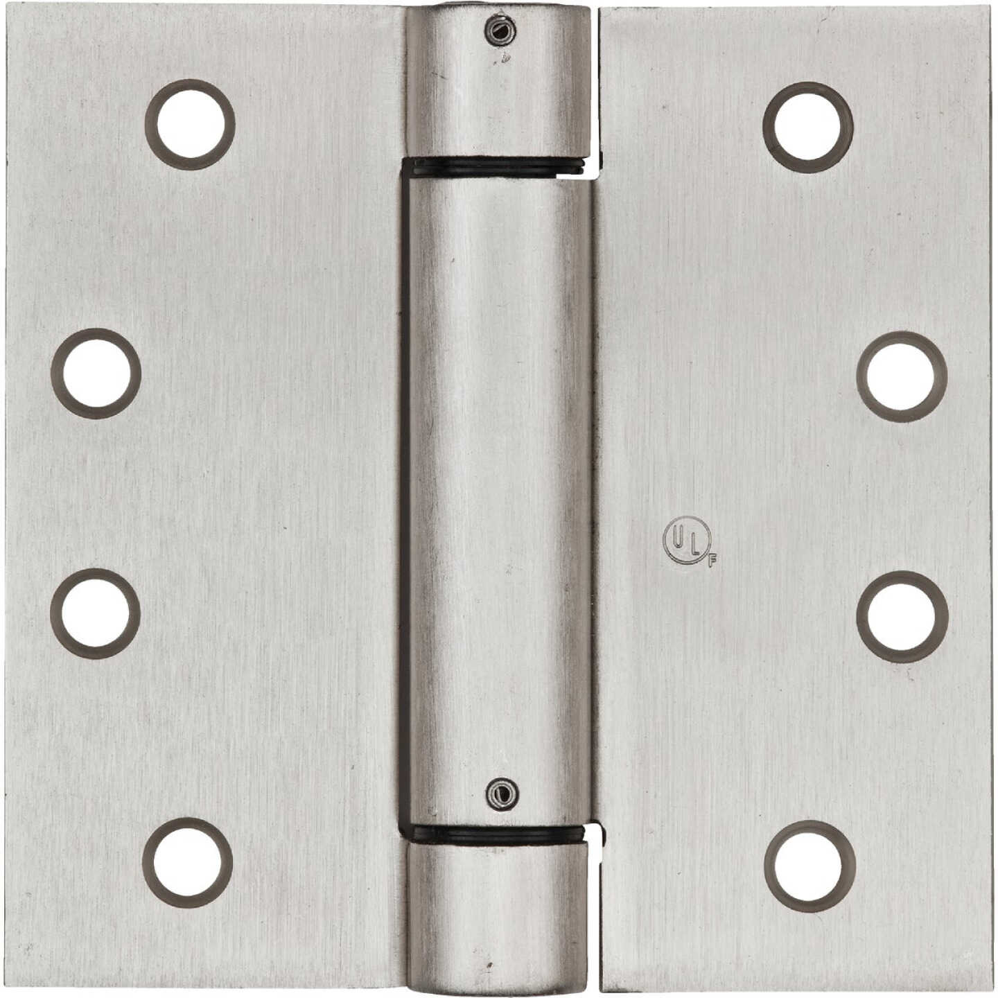 National Hardware 4 In. Satin Nickel Square Spring Door Hinge Image 1