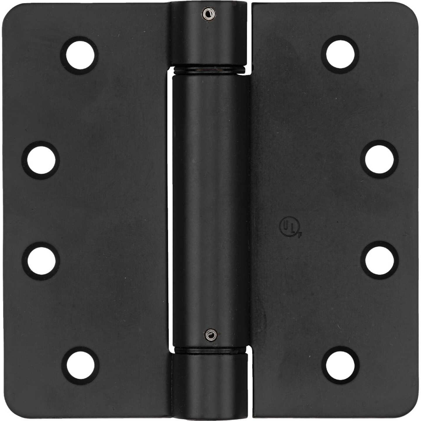 National Hardware 4 In. Oil Rubbed Bronze 1/4 In. Radius Spring Door Hinge Image 1