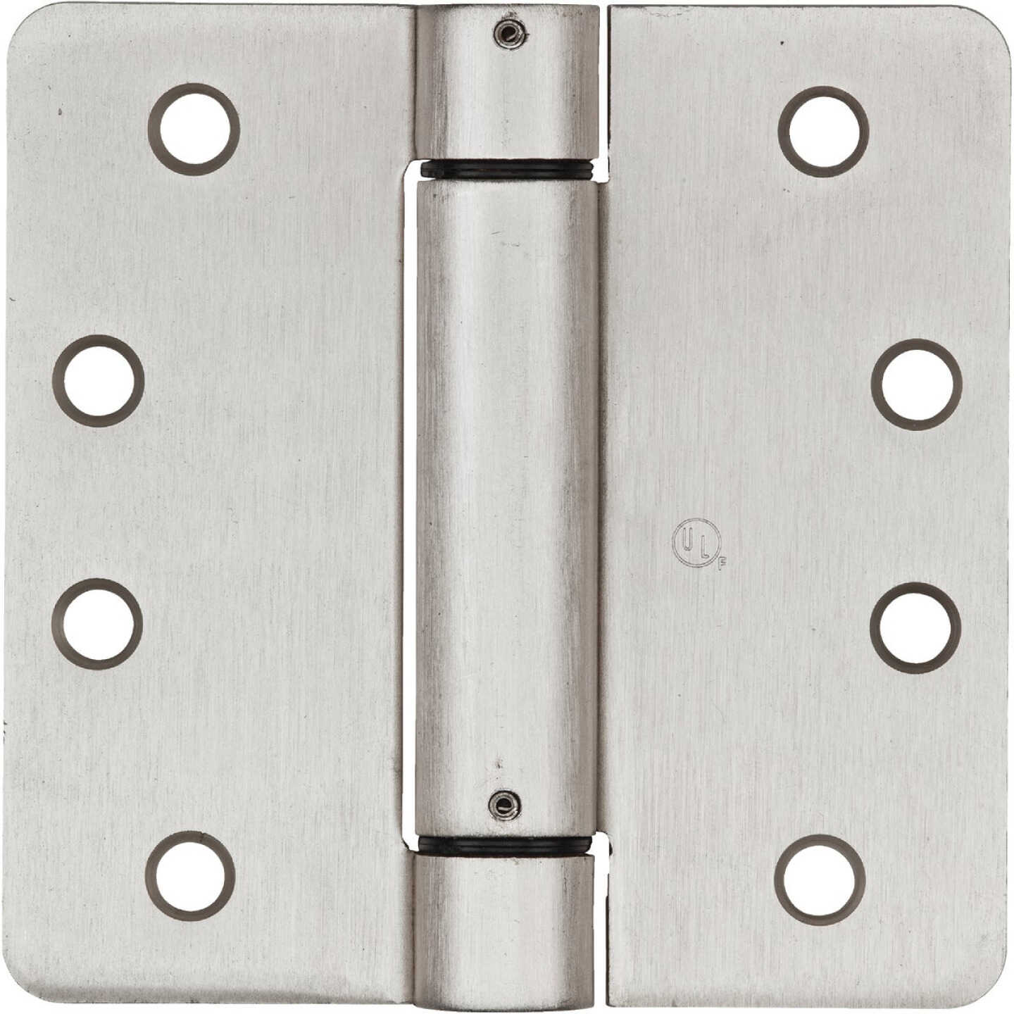 National Hardware 4 In. Satin Nickel 1/4 In. Radius Spring Door Hinge Image 1