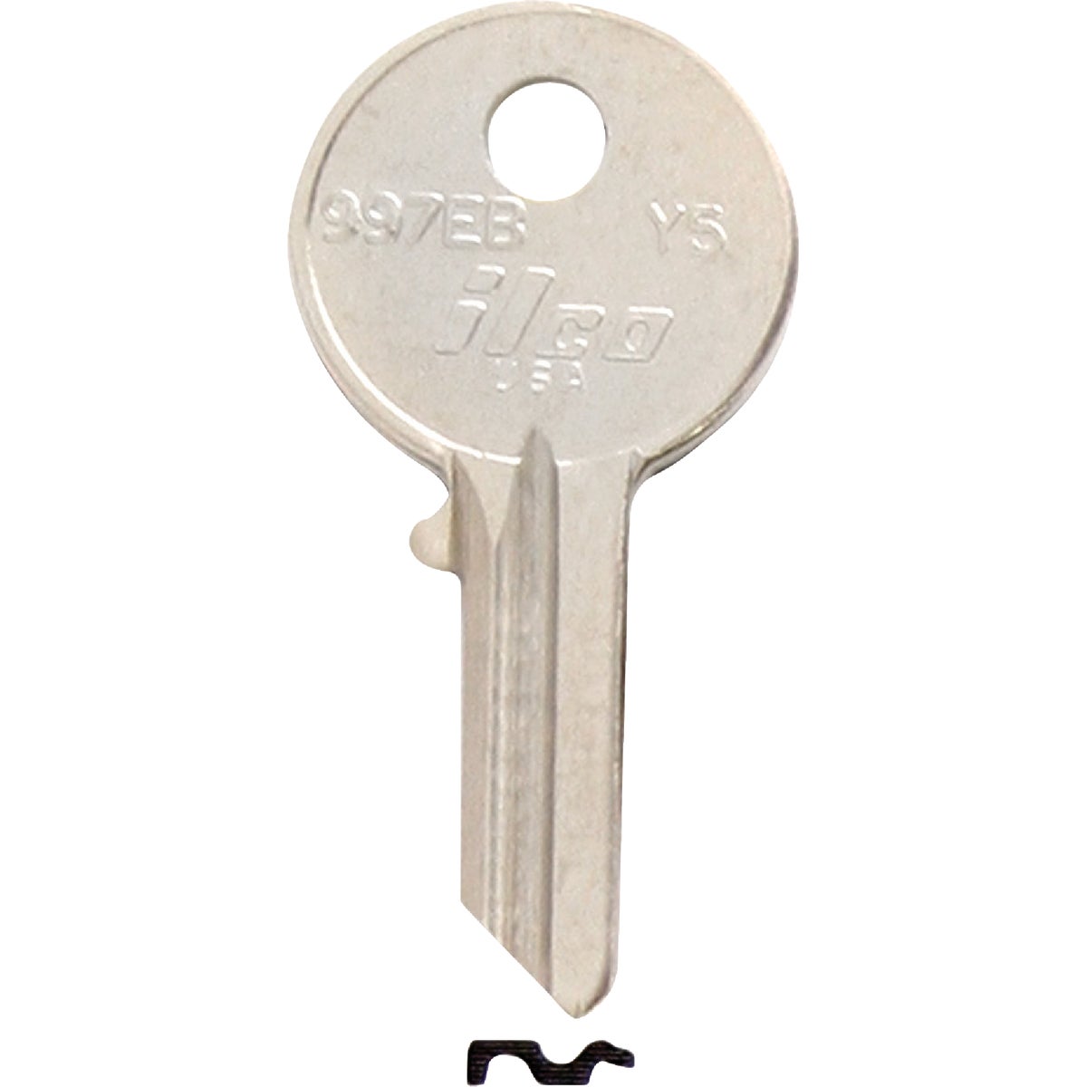 ILCO Yale Nickel Plated House Key, Y5 / 997EB (10-Pack) Image 1