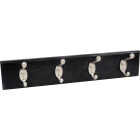 High and Mighty 18 In. 30 Lb Capacity Black Hook Rail Image 1