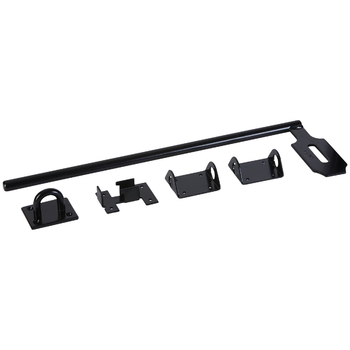 National Hardware 5/8 In. X 18 In. Black Steel Lock Cane Bolt