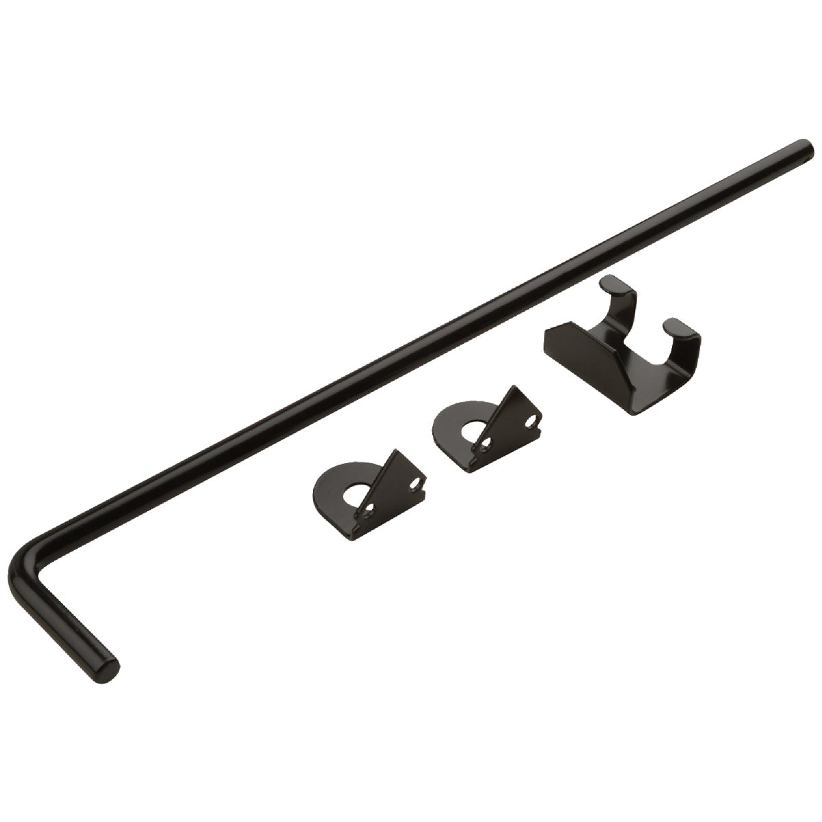 National Hardware 1/2 In. X 18 In. Black Steel Cane Bolt