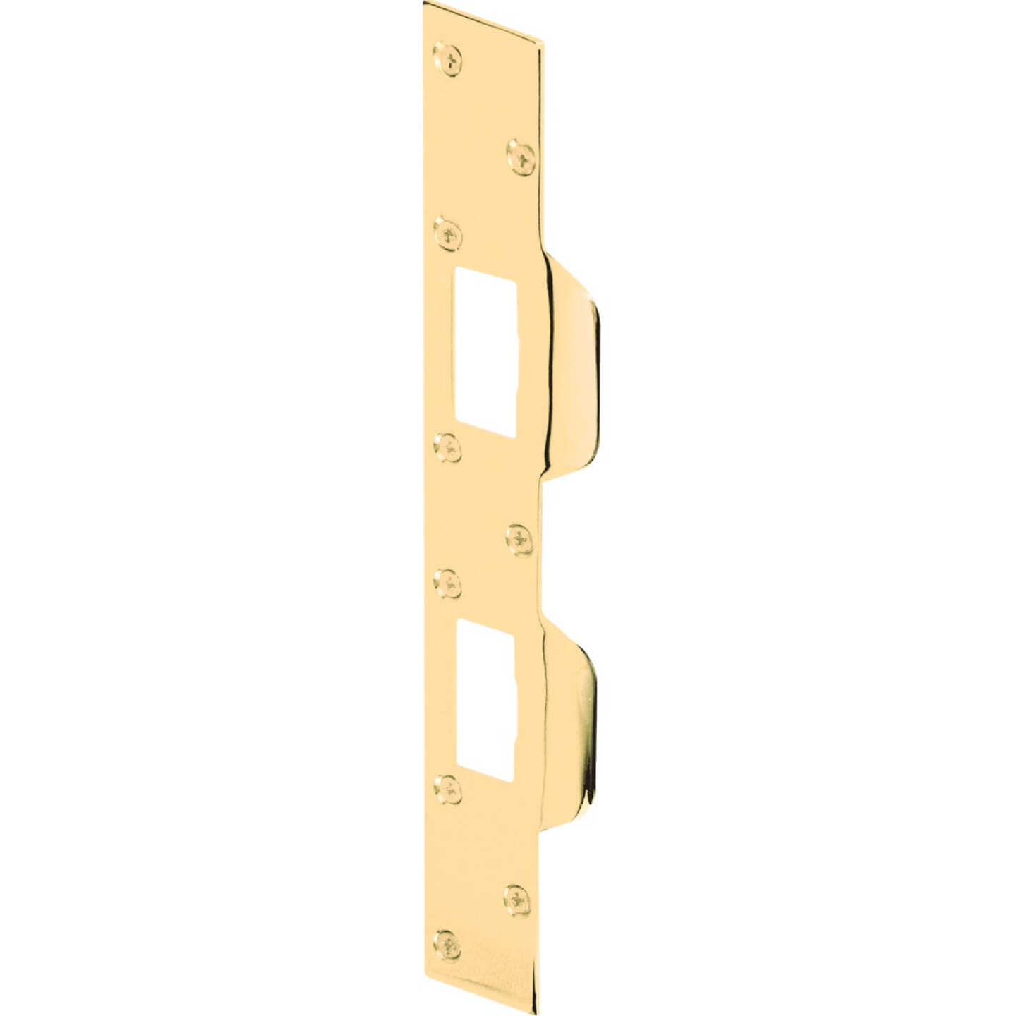 Defender Security Polished Brass 1-5/8 In. Heavy-Gauge High Security Strike Plate Image 2