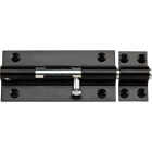 National Hardware 8 In. Black Extra Heavy-Duty Door Barrel Bolt Image 1