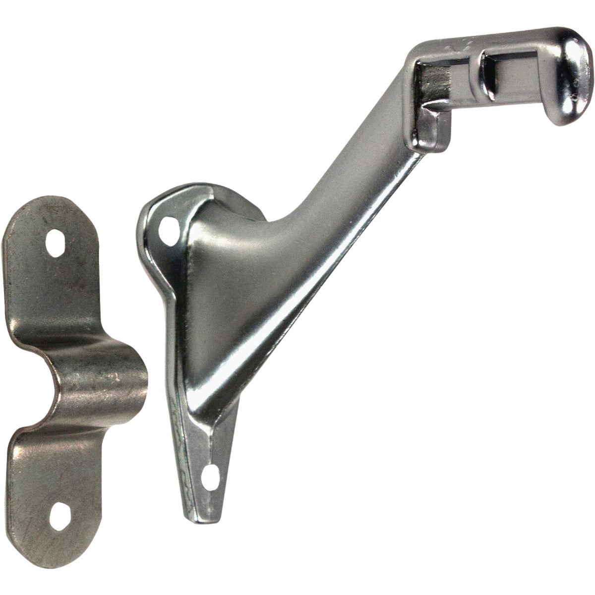 National Hardware Satin Chrome Handrail Bracket, 2 Piece