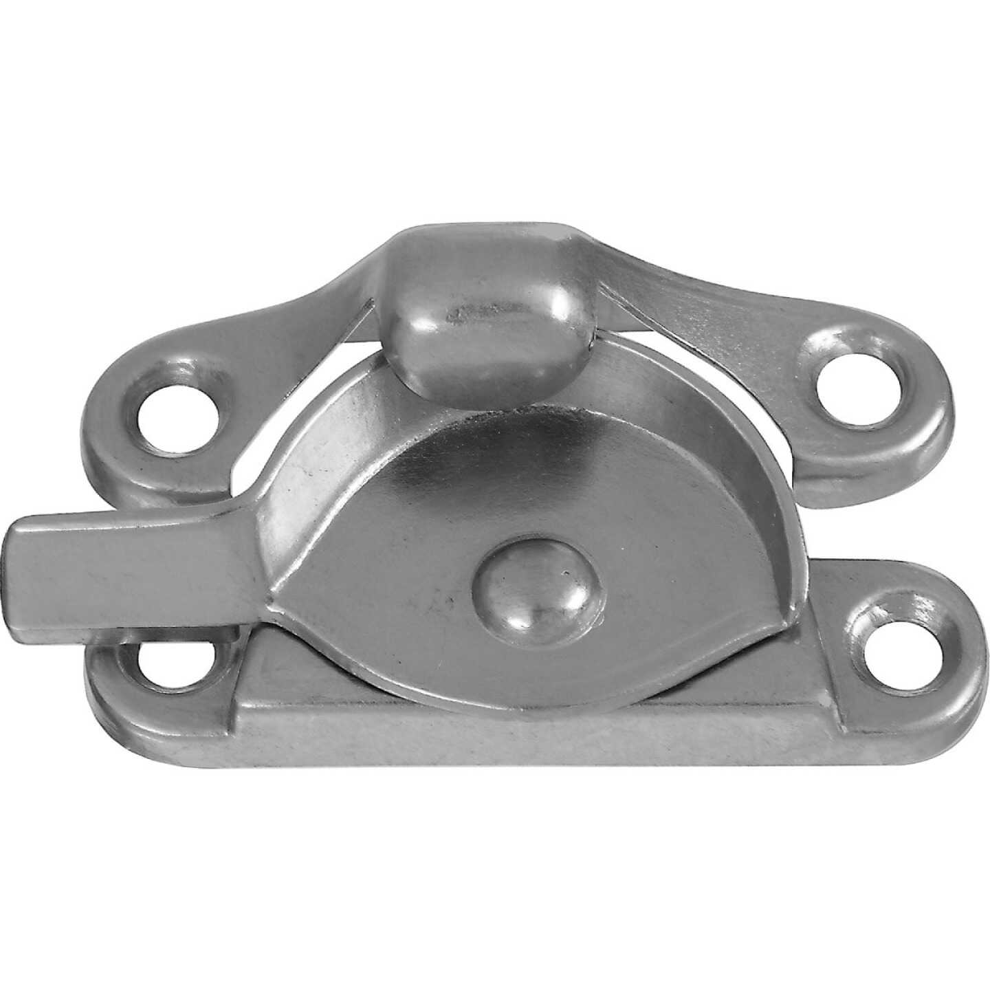 National Hardware Double Hung Satin Nickel Crescent Sash Lock Image 1