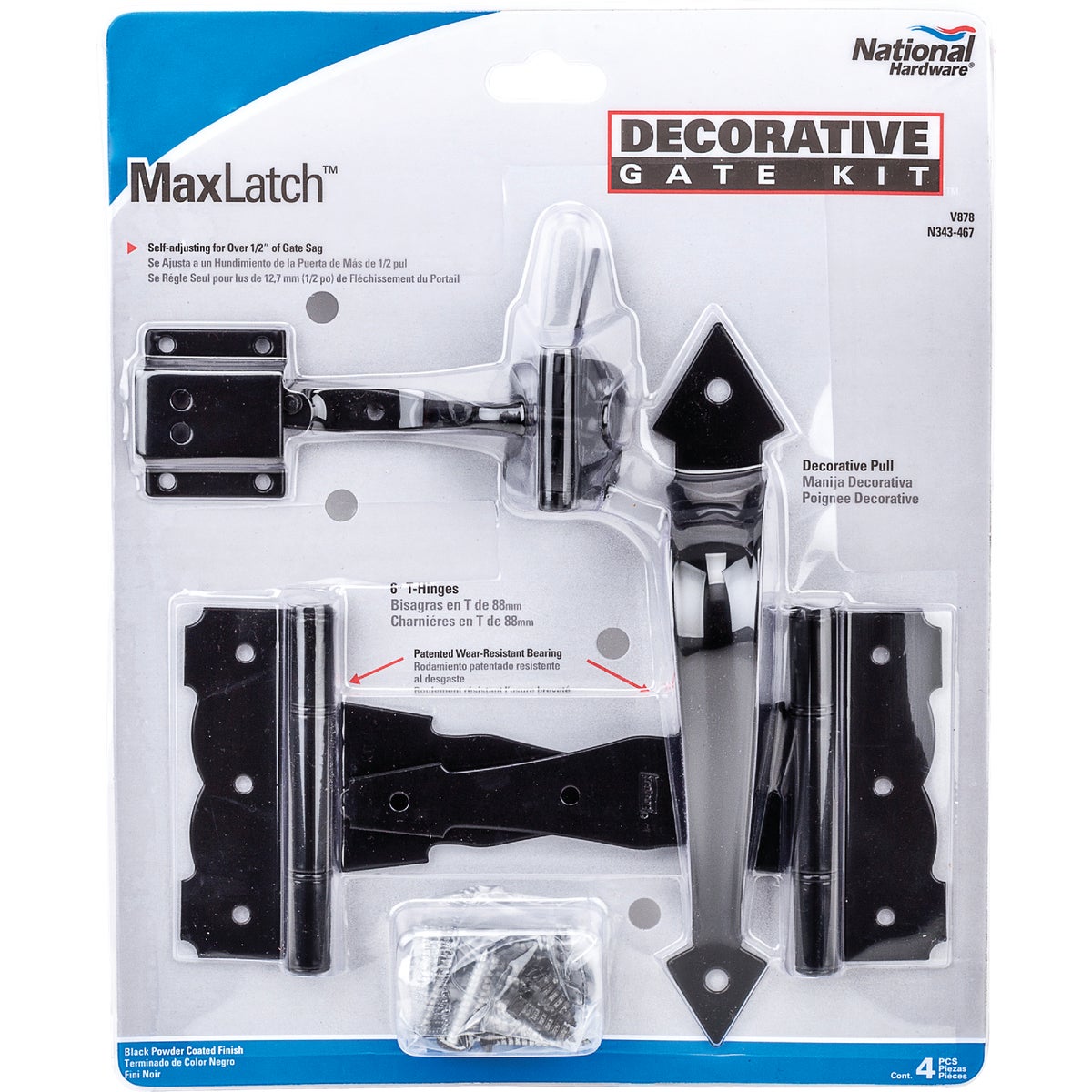 National Hardware Black Decorative Gate Kit Image 2
