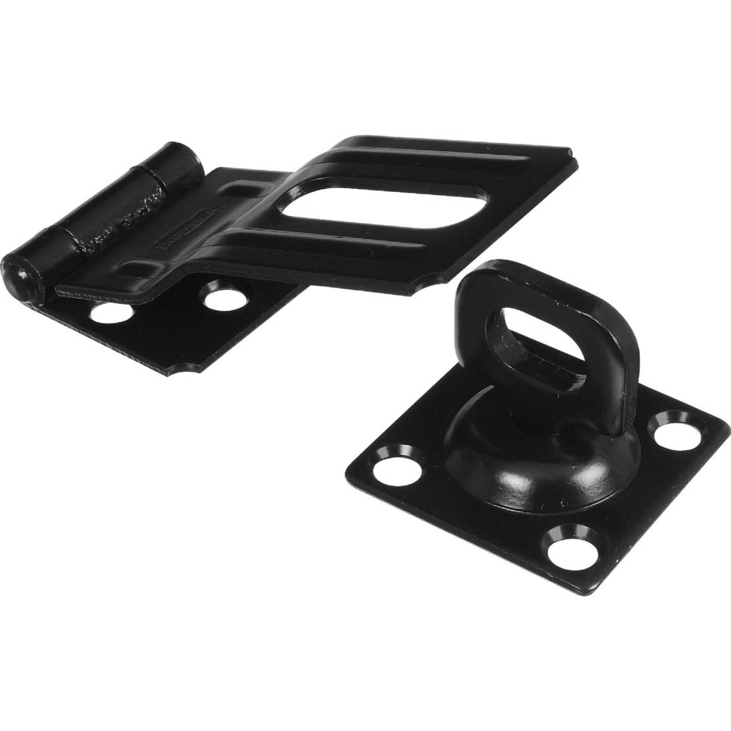 National Hardware 3-1/4 In. Black Swivel Safety Hasp Image 1