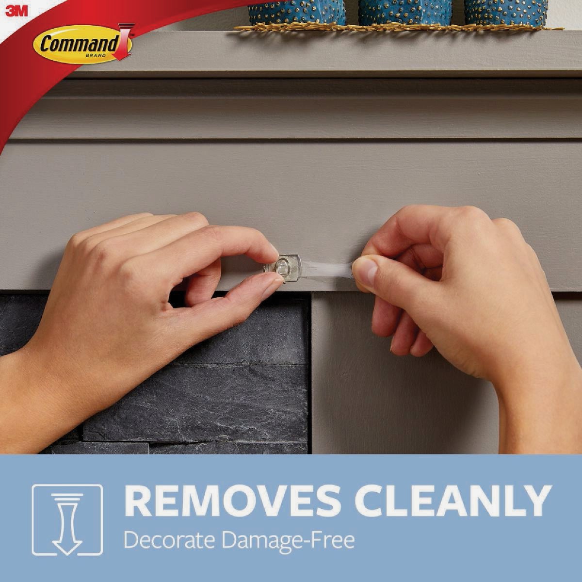 Command Medium Adhesive Strips, Clear, 12 Strips Image 4