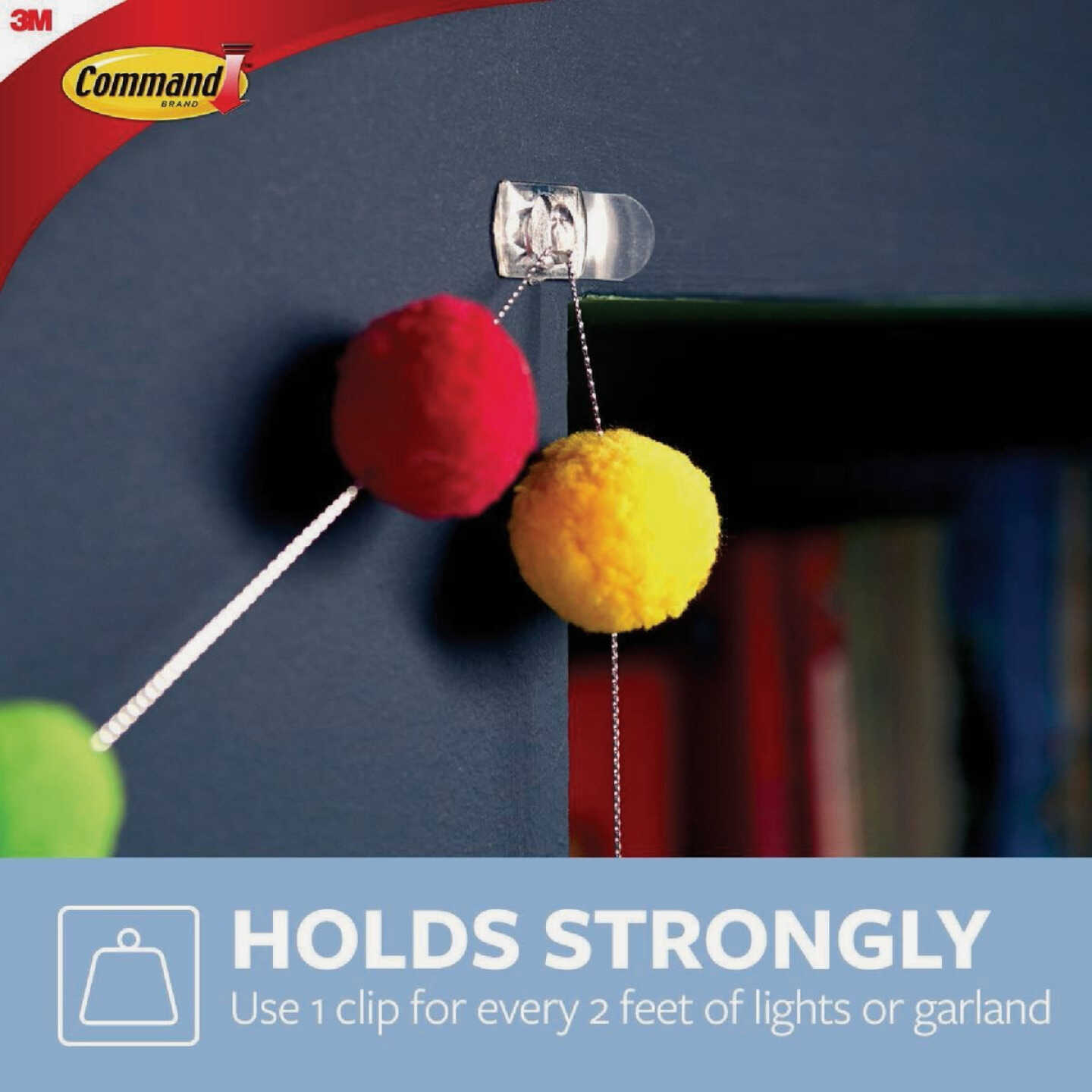 Command Medium Adhesive Strips, Clear, 12 Strips Image 3