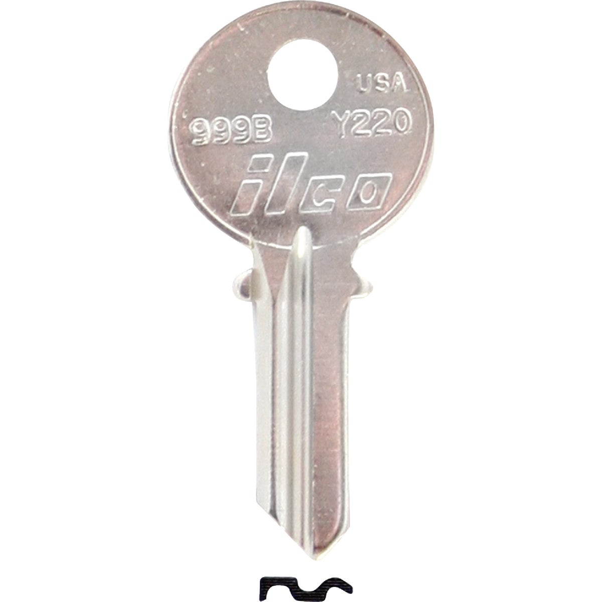 ILCO Yale Nickel Plated House Key, Y220 / 999B (10-Pack) Image 1