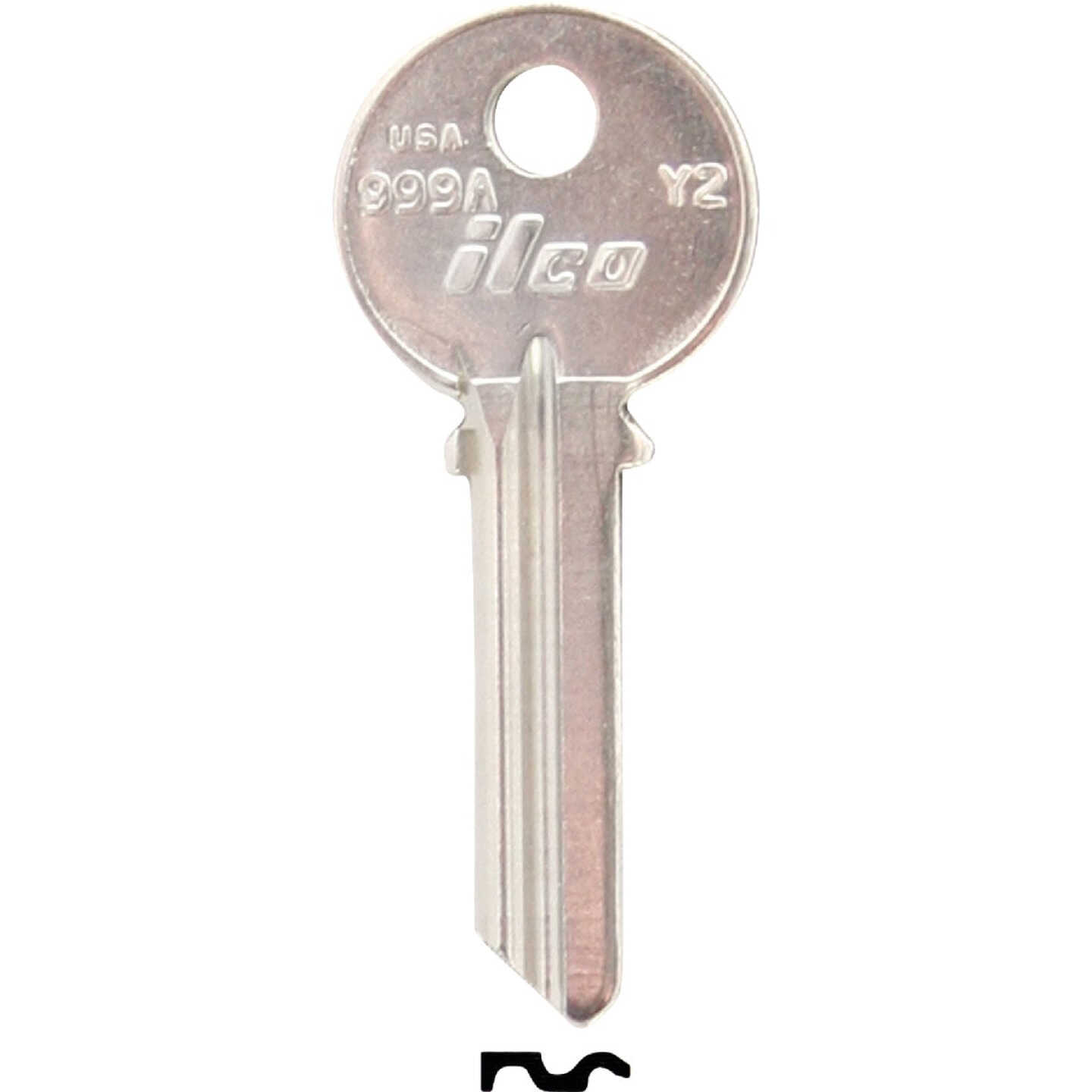 ILCO Yale Nickel Plated House Key, Y2 / 999A (10-Pack) Image 1
