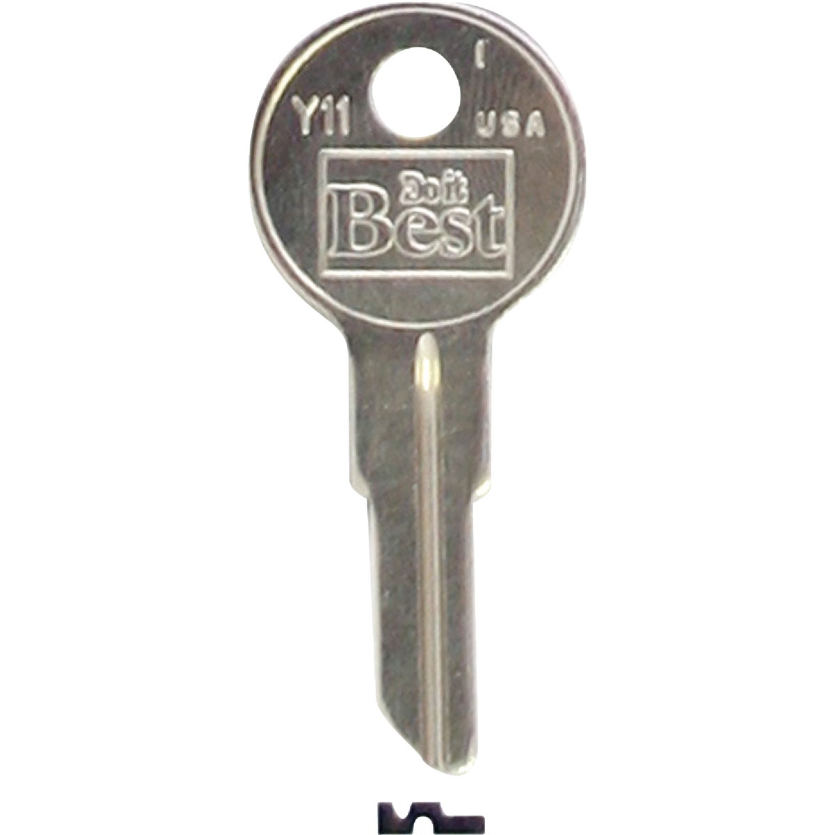 Do it Best Yale Nickel Plated House Key, Y11 / 1122 DIB (10-Pack) Image 1