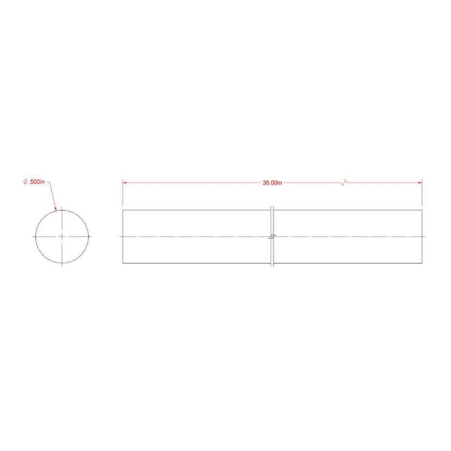 Hillman Steelworks 1/2 In. x 3 Ft. Hot-Rolled Solid Steel Rod Image 2