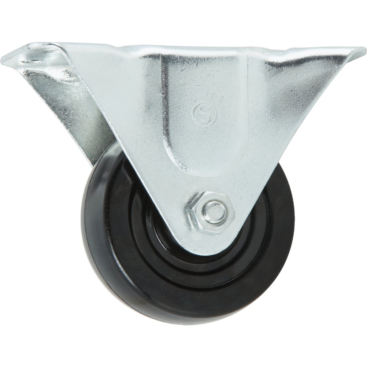 Shepherd Hardware 3 In. General-Duty Rubber Rigid Plate Caster Image 2