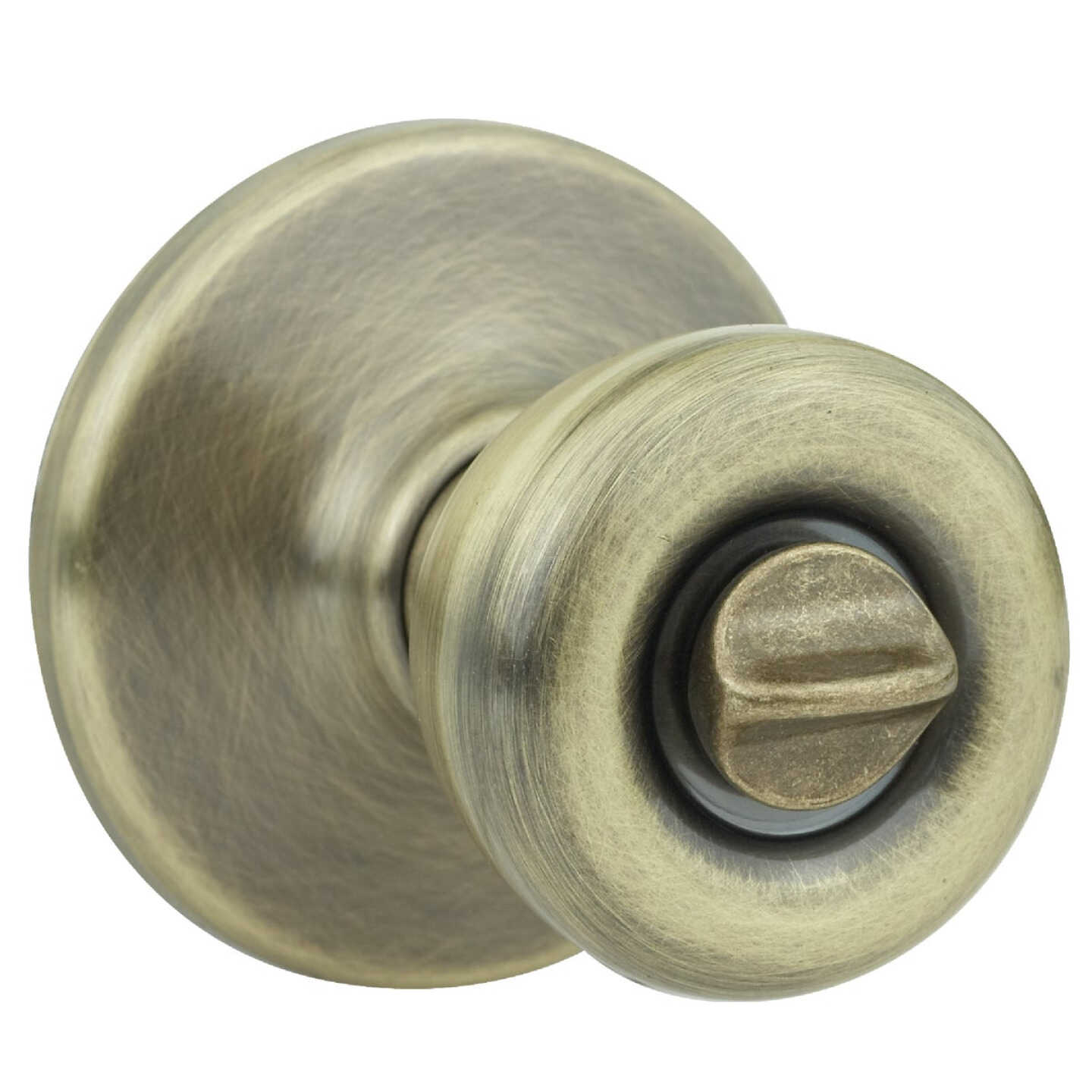 Kwikset Tylo Antique Brass Bed & Bath Door Knob Image 1