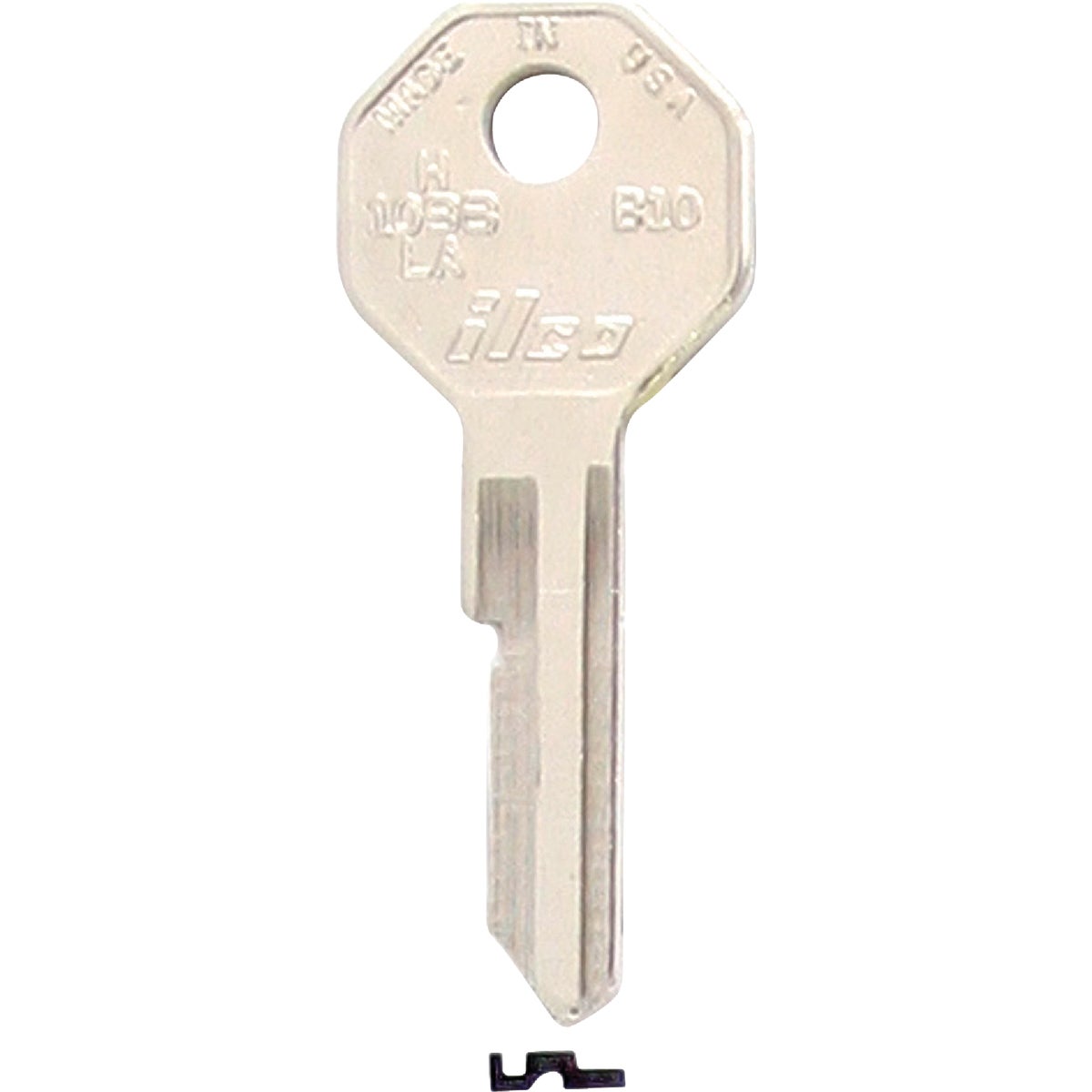 ILCO GM Nickel Plated Automotive Key, B10 / H1098LA (10-Pack) Image 1