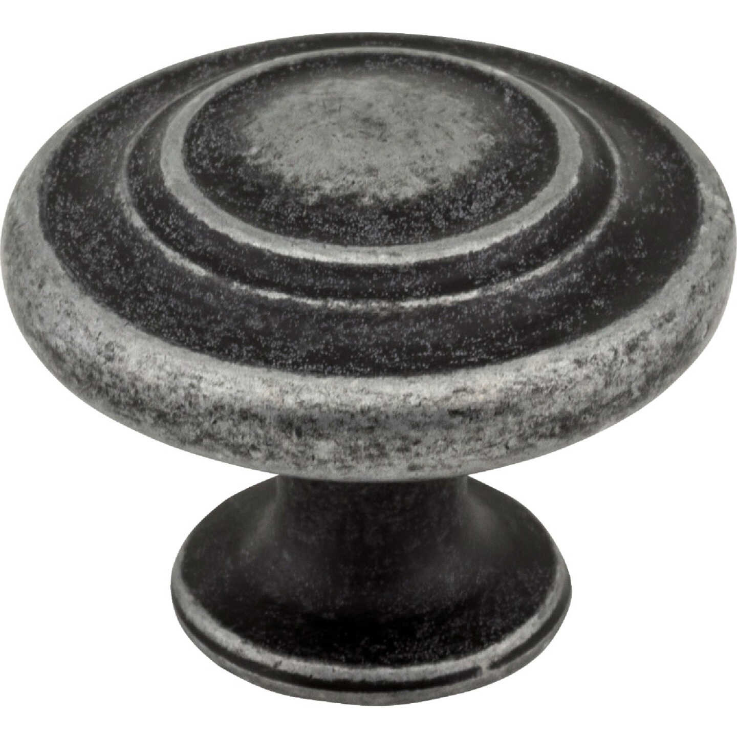 Elements Arcadia 1-5/16 In. Diameter Distressed Antique Silver Round Cabinet Knob Image 1