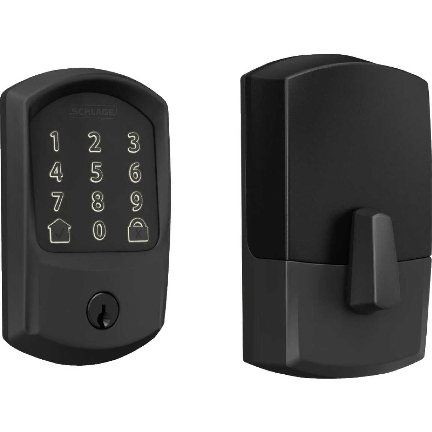 Schlage Encode Greenwich Matte Black Smart WiFi Deadbolt Image 1