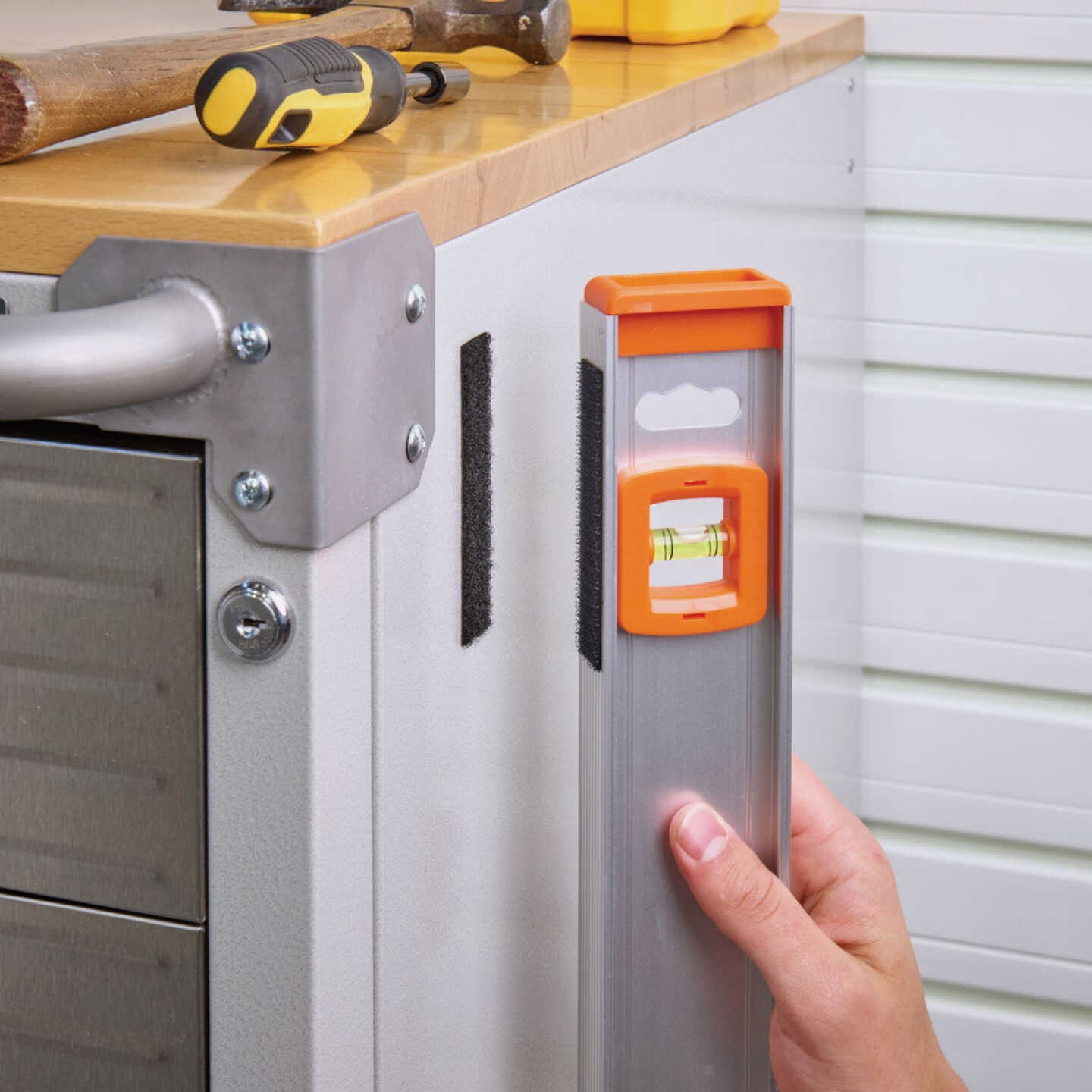 Wrap-It Storage Stick 'Em 3/4 In. x 3-1/2 In. Black Hook & Loop Strip (8 Ct.) Image 3