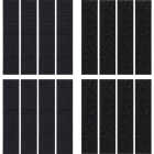 Wrap-It Storage Stick 'Em 3/4 In. x 3-1/2 In. Black Hook & Loop Strip (8 Ct.) Image 1