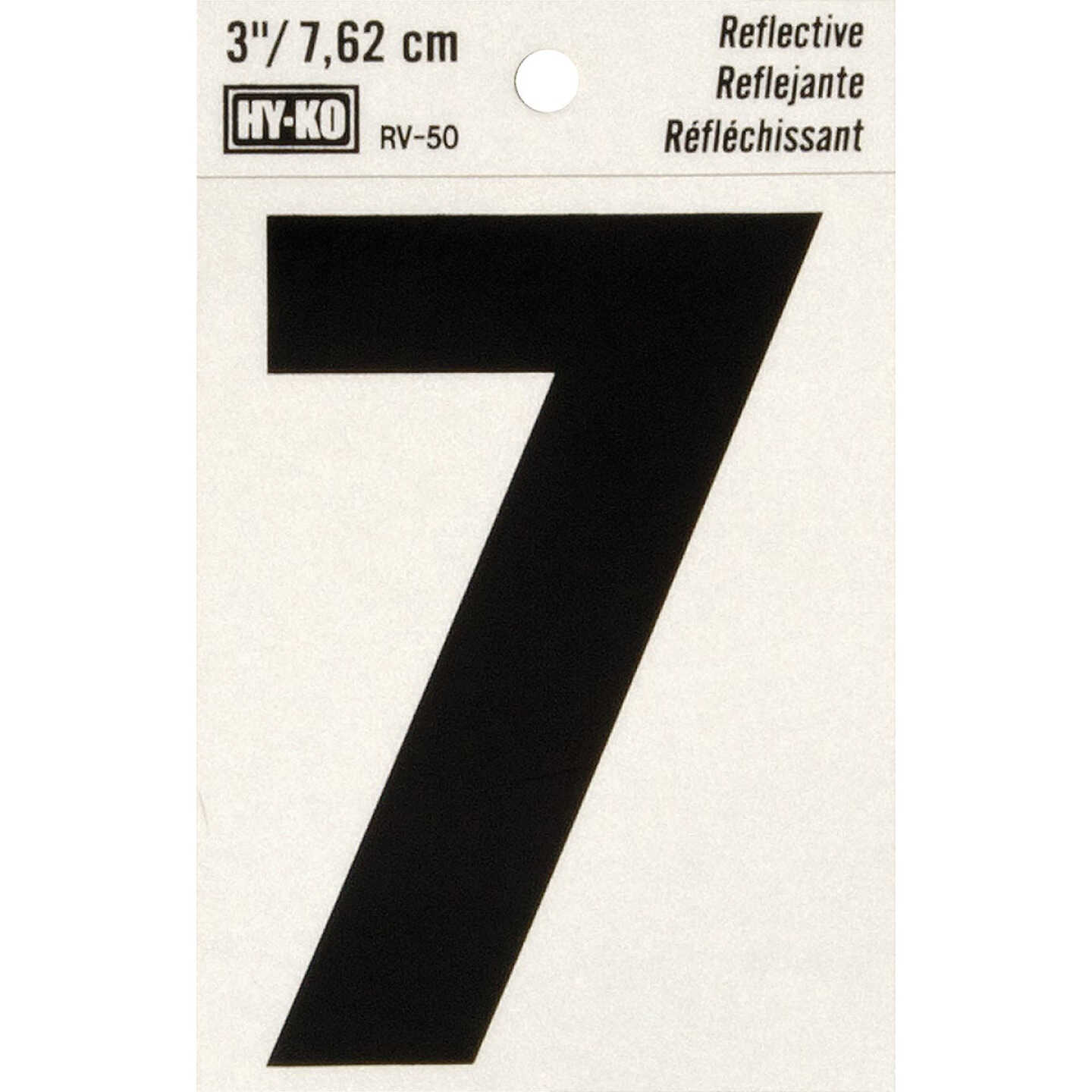 Hy-Ko Vinyl 3 In. Reflective Adhesive Number Seven Image 1