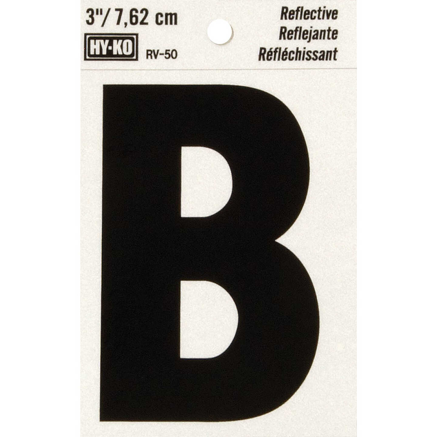 Hy-Ko Vinyl 3 In. Reflective Adhesive Letter, B Image 1