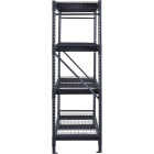 Muscle Rack 77 In. W. x 24 In. D. x 72 In. H. 4-Tier Black Steel Welded Rack Image 3