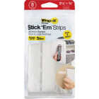 Wrap-It Storage Stick 'Em 3/4 In. x 3-1/2 In. White Hook & Loop Strip (8 Ct.) Image 7