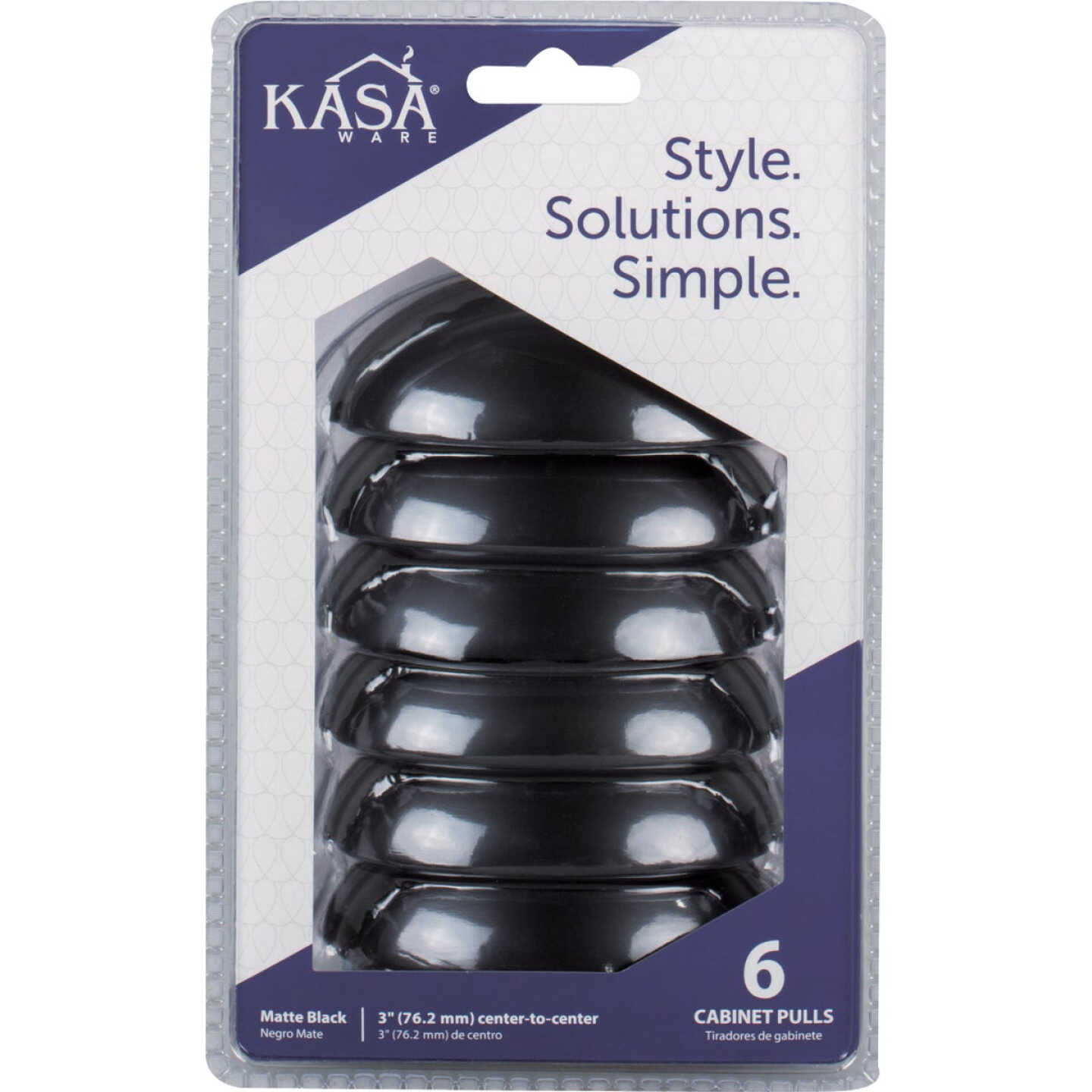 KasaWare Matte Black Cup Pull (6-Pack) Image 1