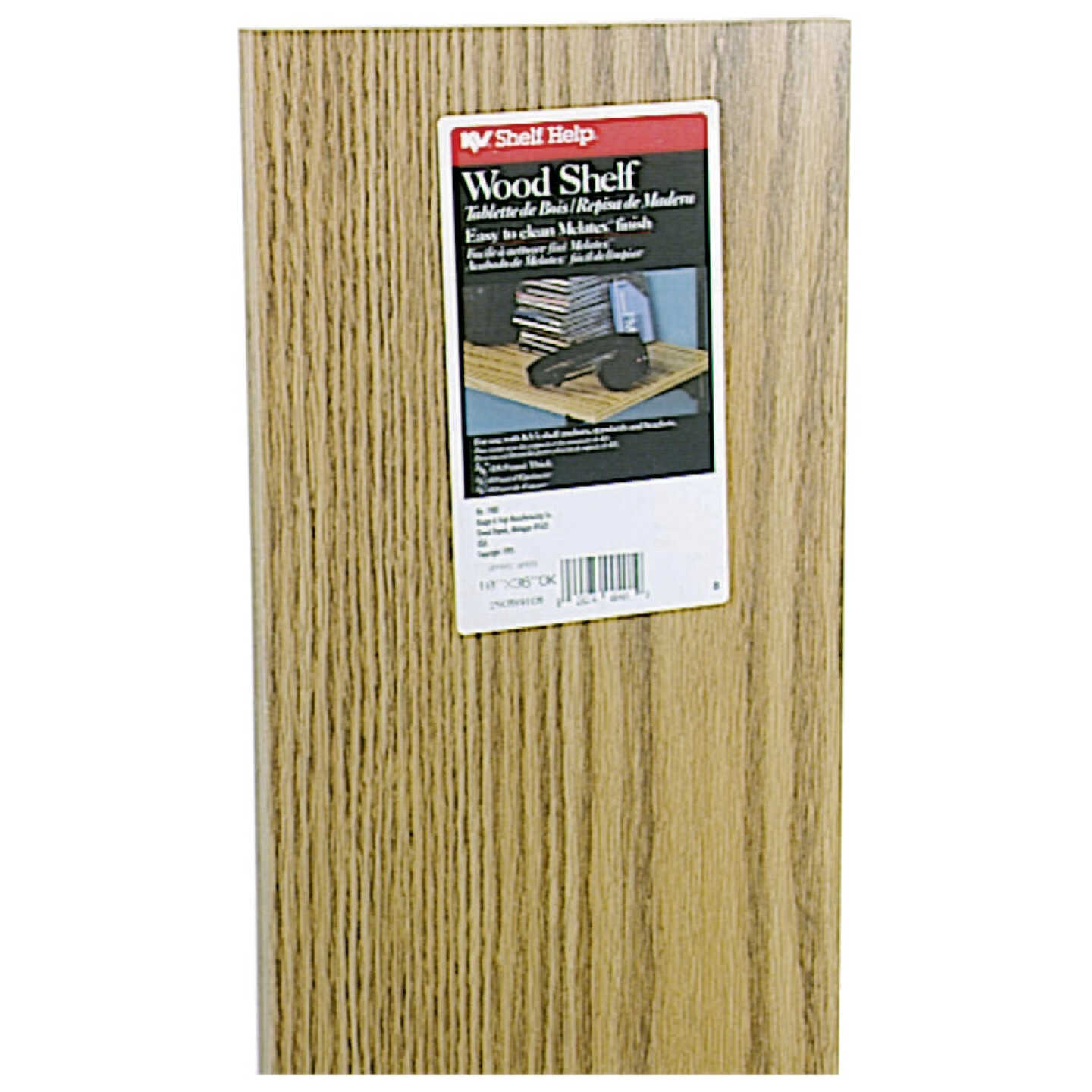 Knape & Vogt 10 In. x 36 In. Oak All-Purpose Shelf Image 1