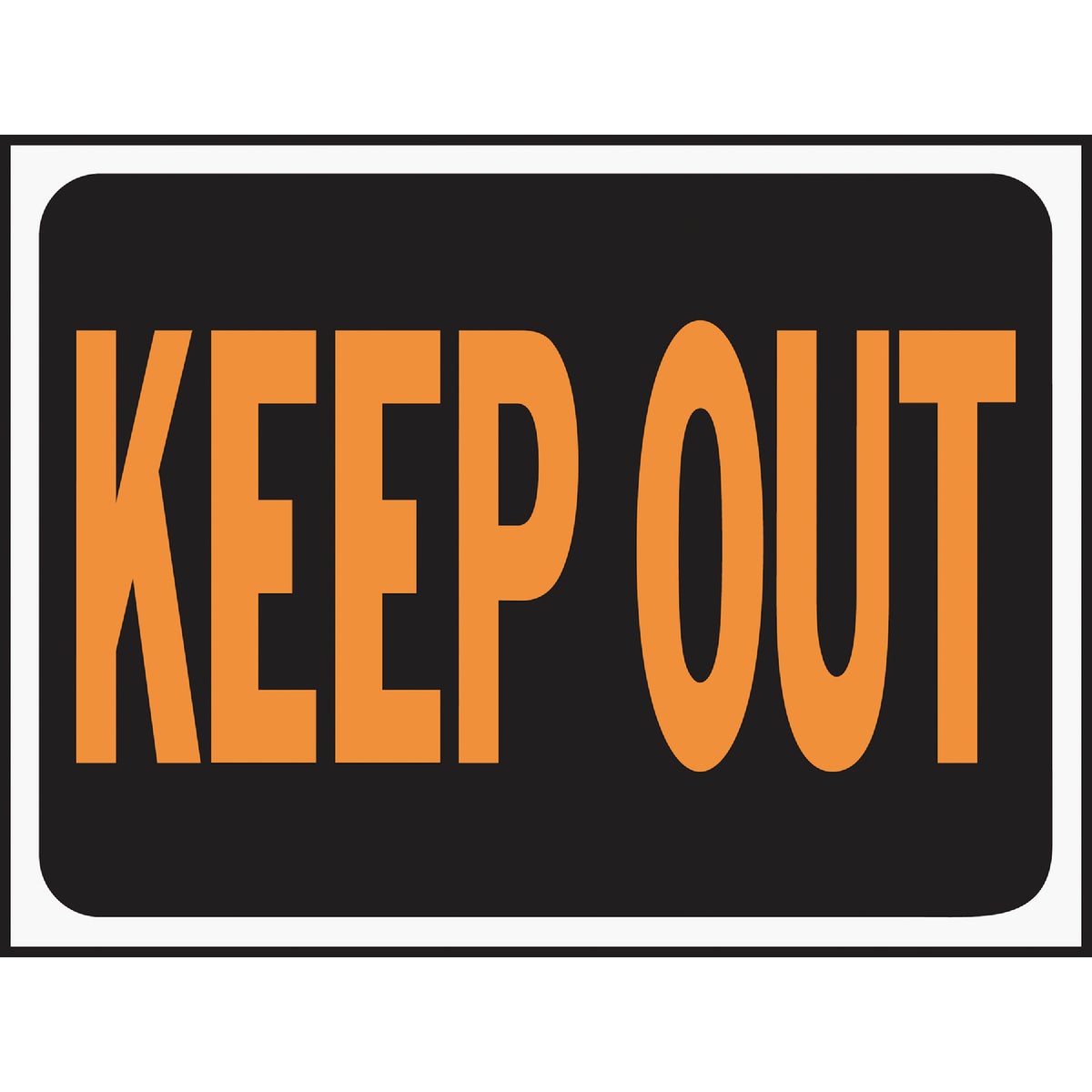 Hy-Ko 9x12 Plastic Sign, Keep Out Image 1