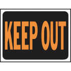 Hy-Ko 9x12 Plastic Sign, Keep Out Image 1
