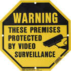 Hy-Ko 9 x 9 Plastic Sign, These Premises Protected By Video Surveillance Image 1